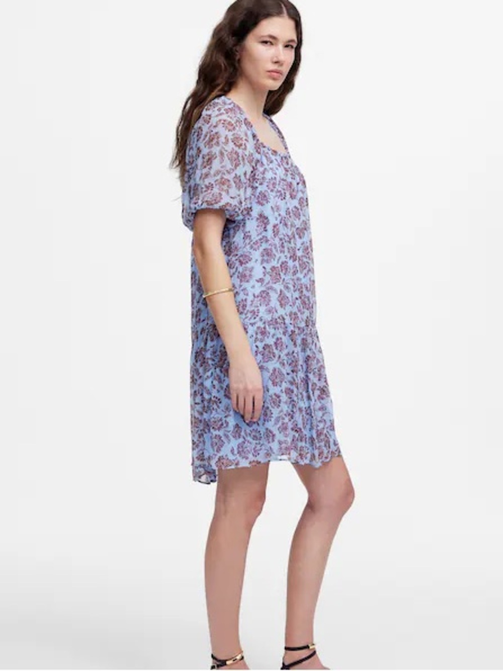 Madewell Puff-Sleeve Mini Dress in Floral - Picture 3 of 13